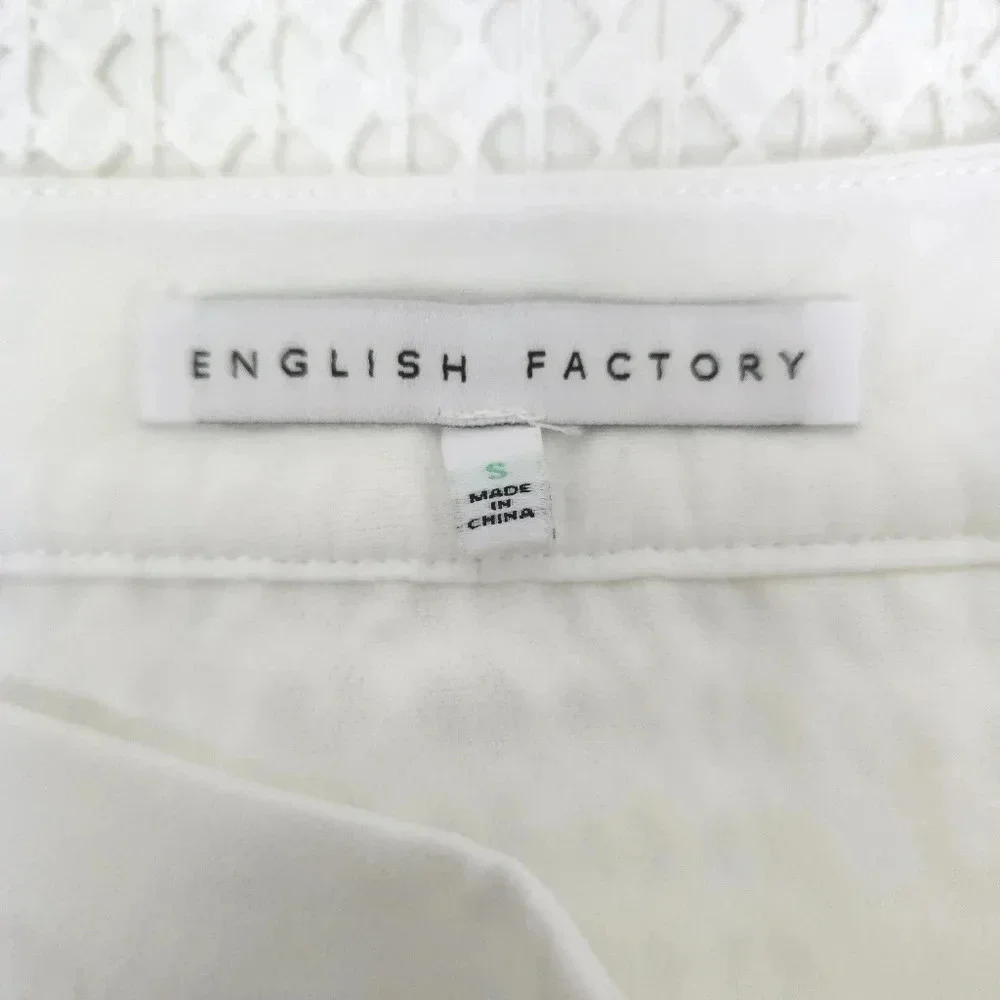 English Factory Skirt Fringe Eyelet S